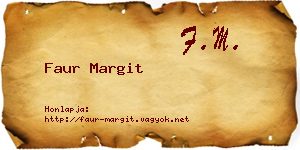 Faur Margit névjegykártya
